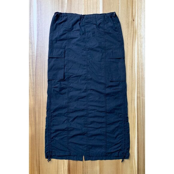wild fable Dresses & Skirts - Wild Fable Womens Black Cargo Midi Skirt With Waist & Hem Drawstring Size XS